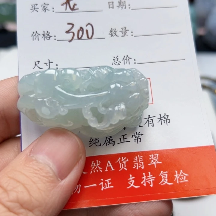 龙***卟翡翠未镶嵌颈饰貔貅