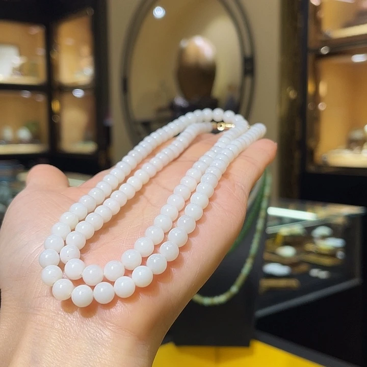 和田玉合金颈饰6mm