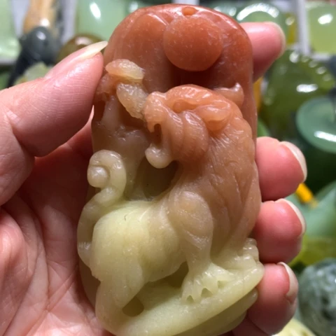 蛇纹石玉未镶嵌手把件