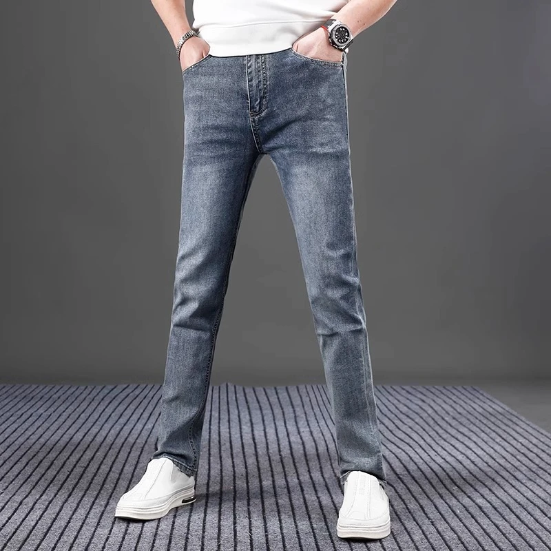 男士牛仔裤男款爆款2025新款夏季薄款修身小直筒高端轻奢休闲长裤
