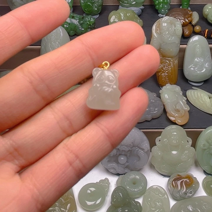 和田玉挂件未镶嵌沐***^