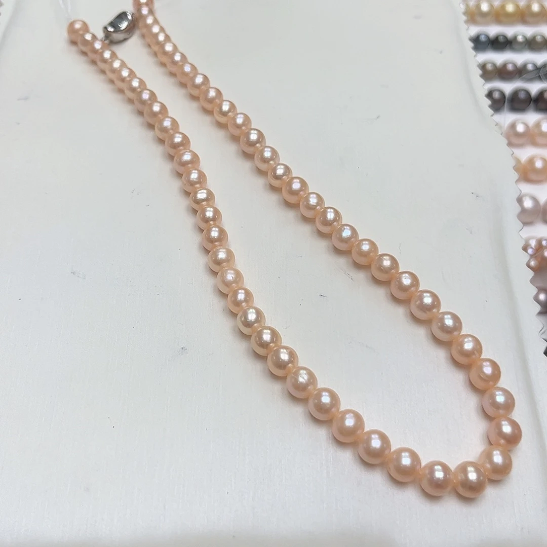 未镶嵌淡水珍珠颈饰6-8内 无核