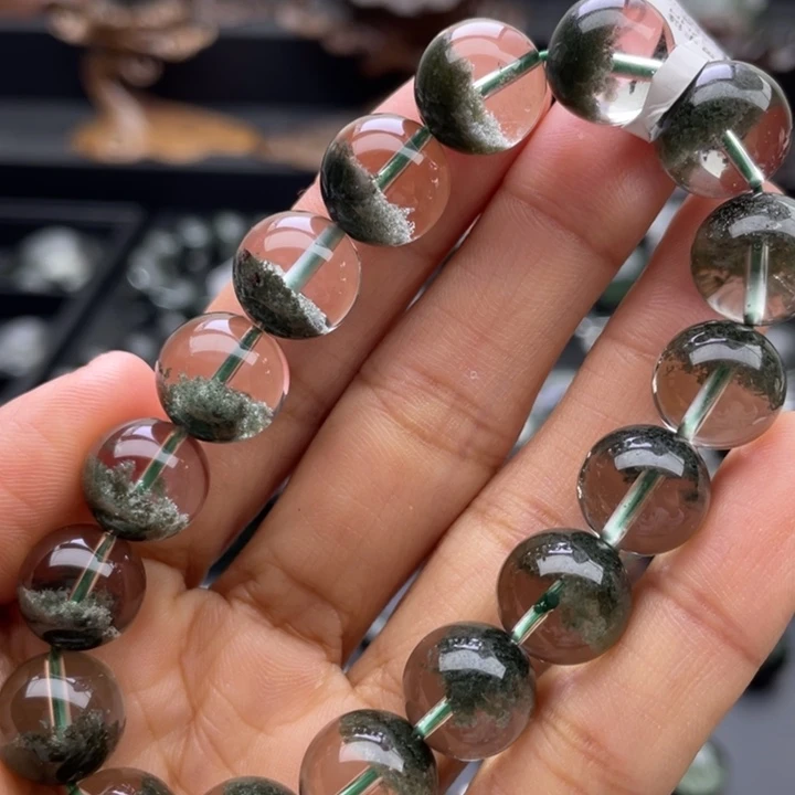 未镶嵌水晶手链绿幽灵聚宝盆12