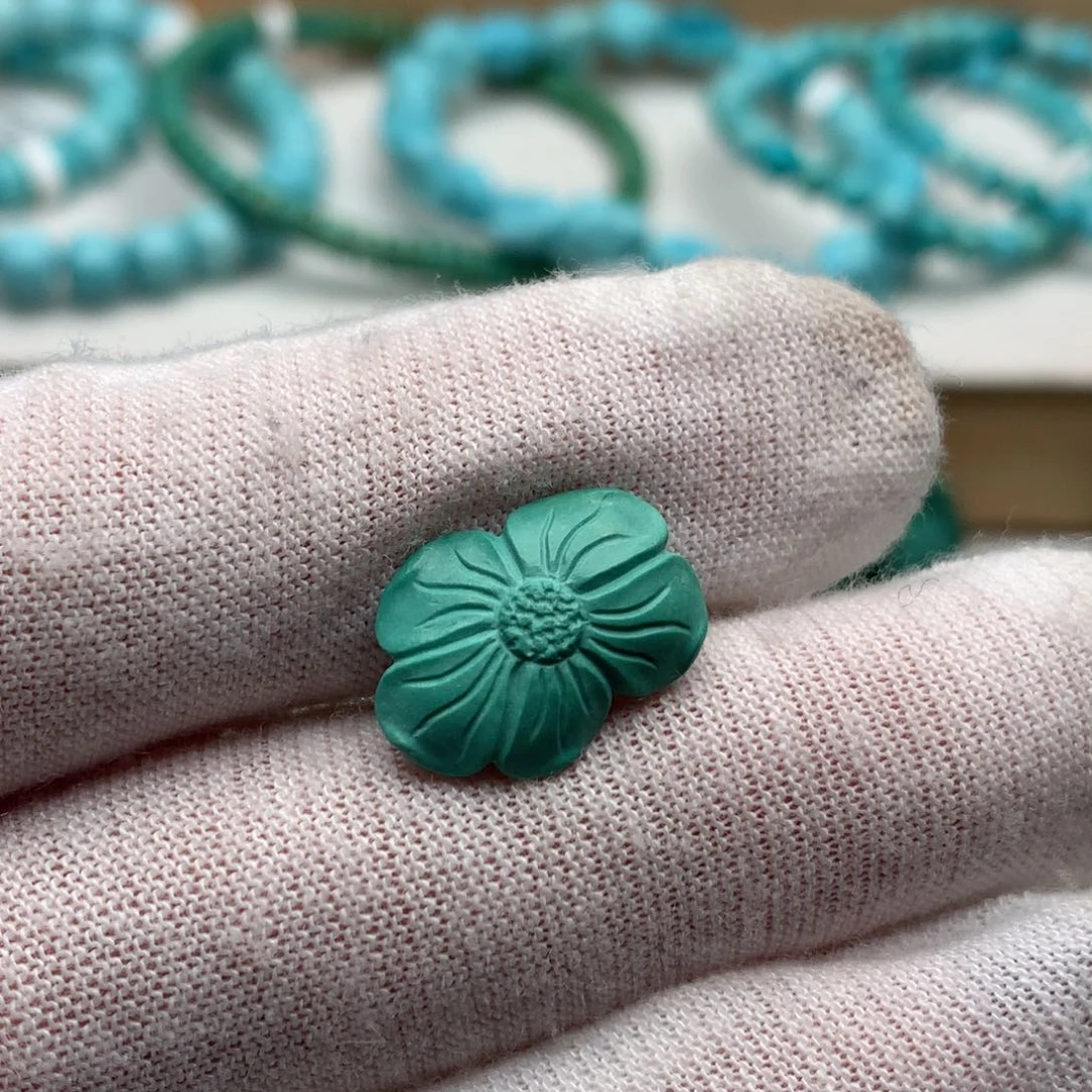 绿松石未镶嵌珠宝奇石12.4mm