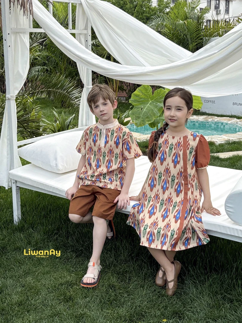 LIWANAY/黎婉娜艾特莱斯夏季新款姐弟装儿童装民族风儿童仙女服