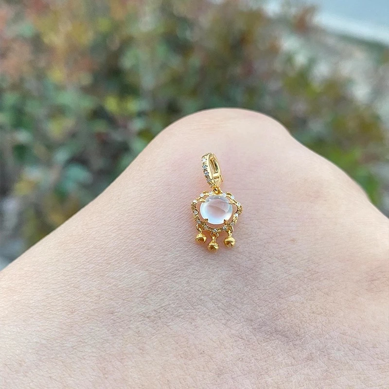 DLY配件小吊坠新中式迷你平安锁小滴溜提溜百搭项链手链小吊坠