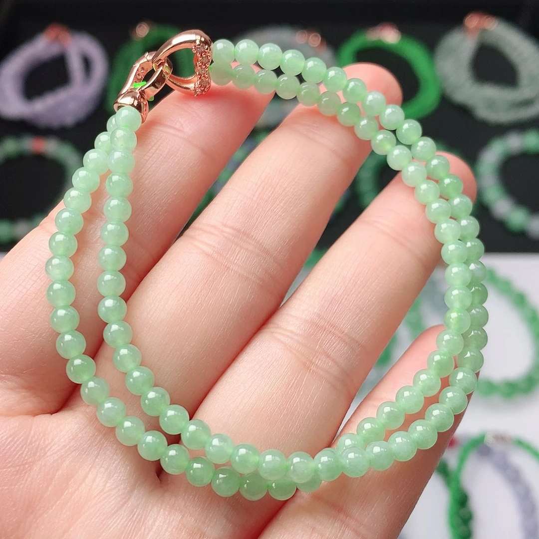 胖***杨翡翠未镶嵌手链翡翠