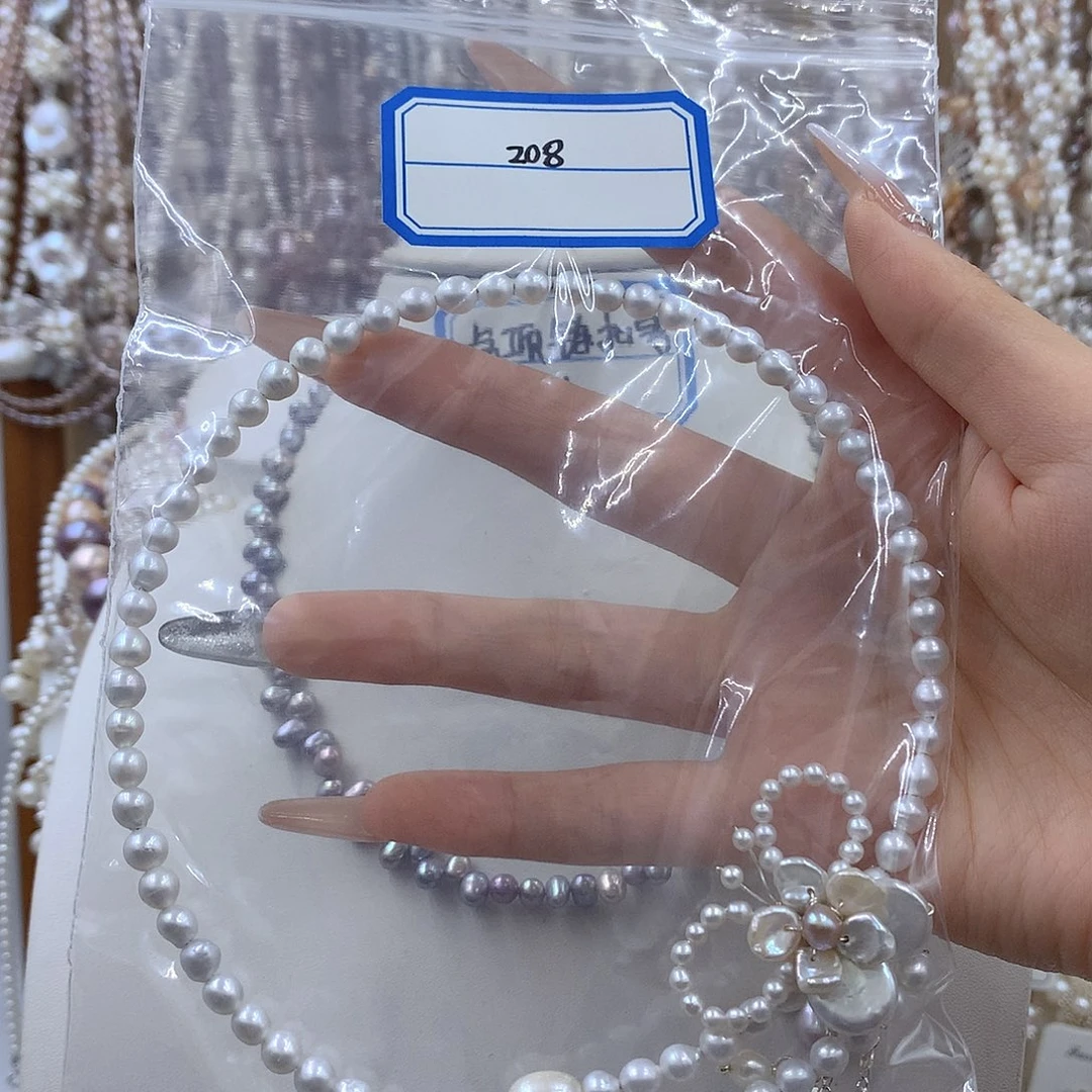 我***挞项链耳饰银S925镶嵌淡水珍珠