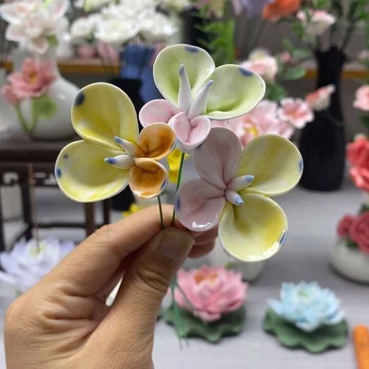 陶瓷陶瓷材料3只小蝴蝶