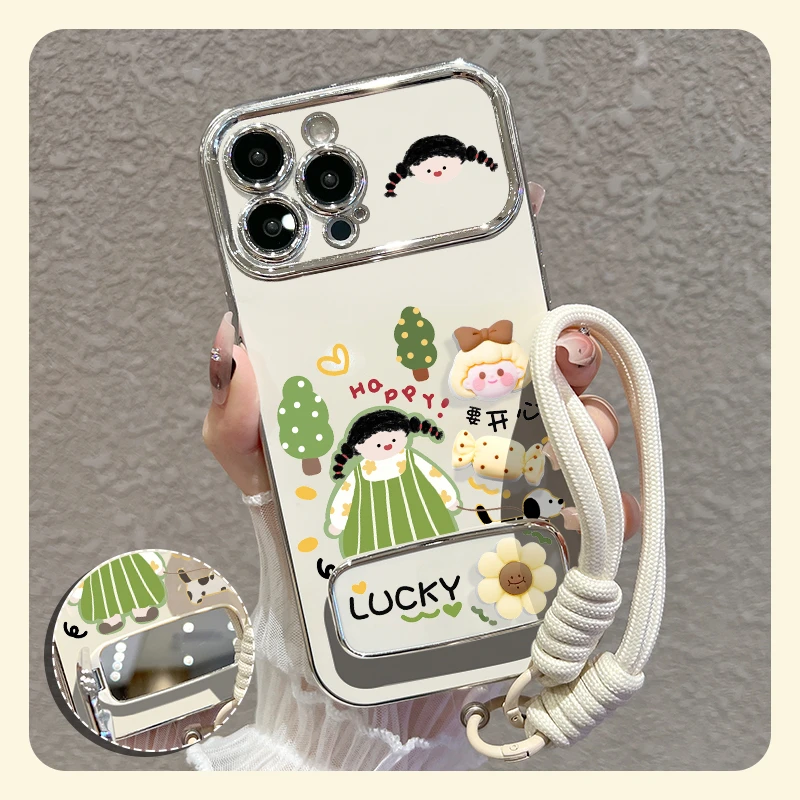 【苹果/华为/oppo/vivo/小米】适用森林女孩大视窗手机壳防摔套女款