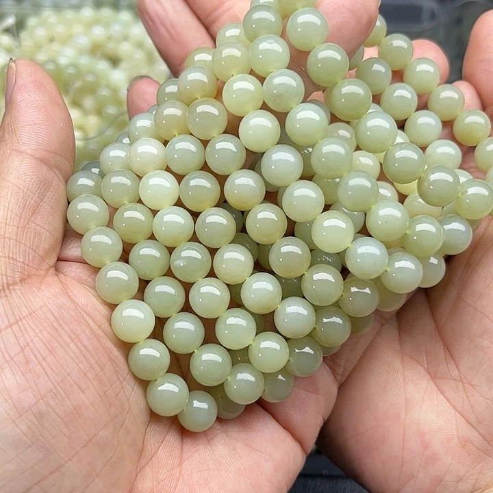 和田玉未镶嵌手链新疆和田玉且末料手串卡10