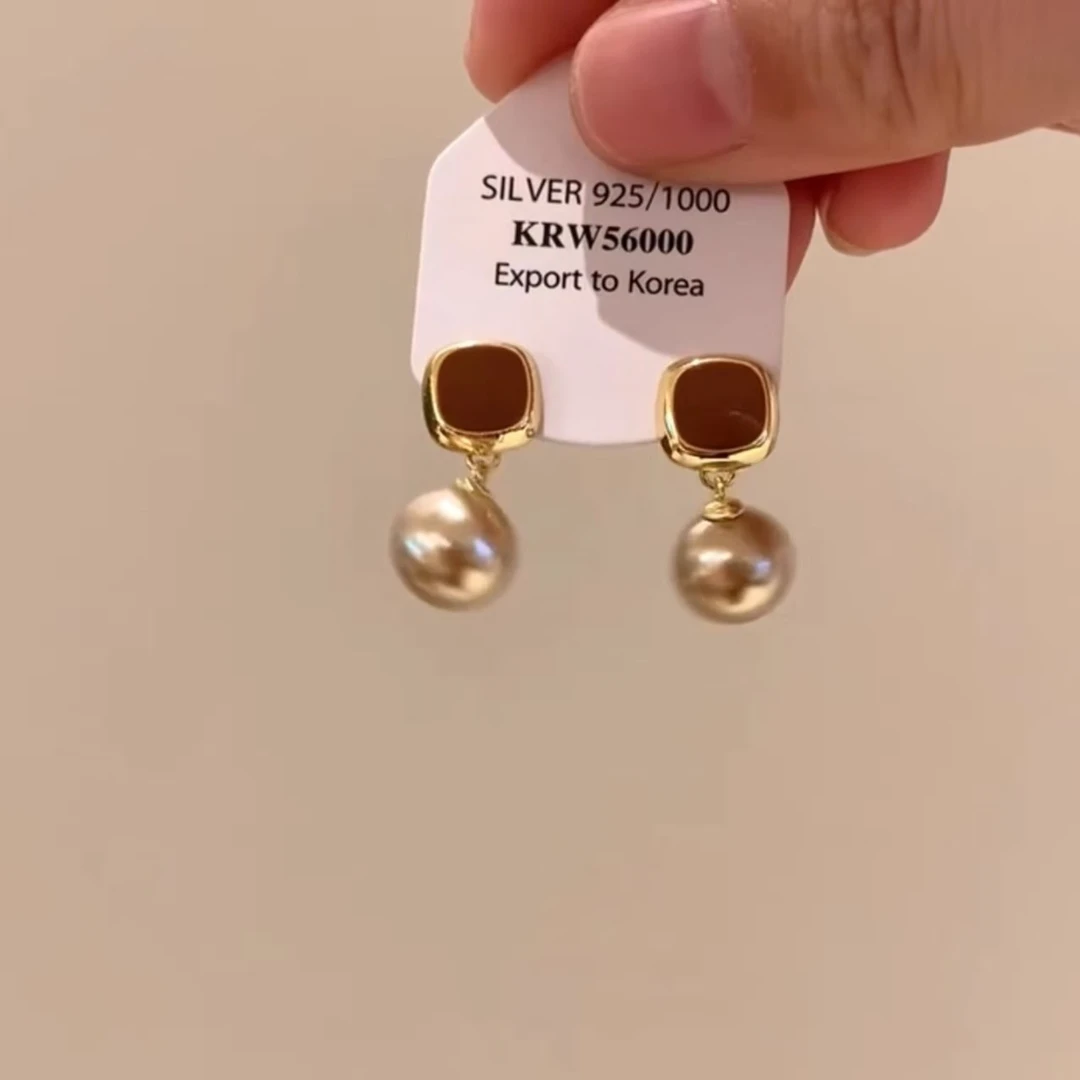 铜合金耳饰 简约女时尚几何法式耳饰