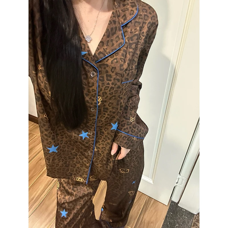 【双层泡泡绵纱】睡衣女士2025新款长袖春秋款卡通可爱两件套家居服