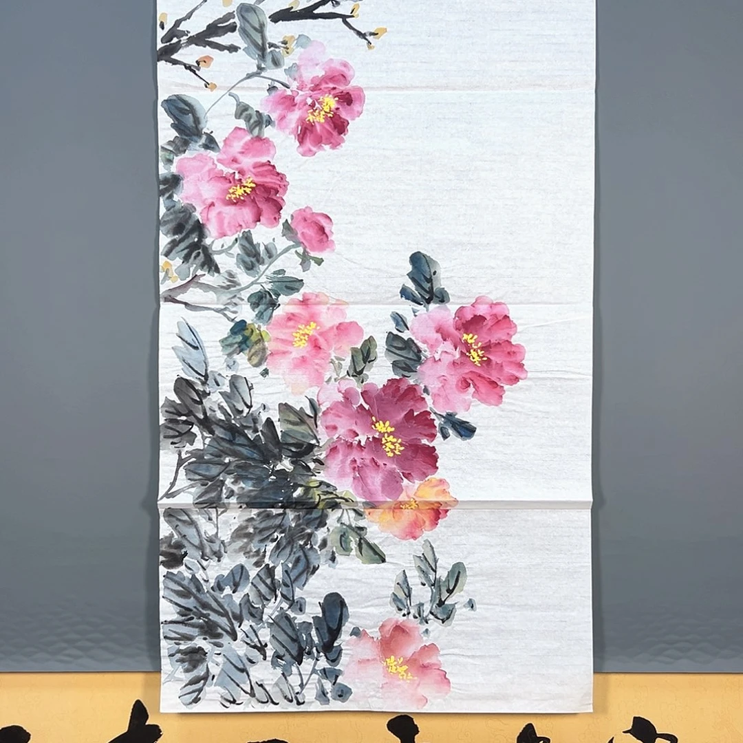 国画226 花鸟和蝴蝶都在等待它飞