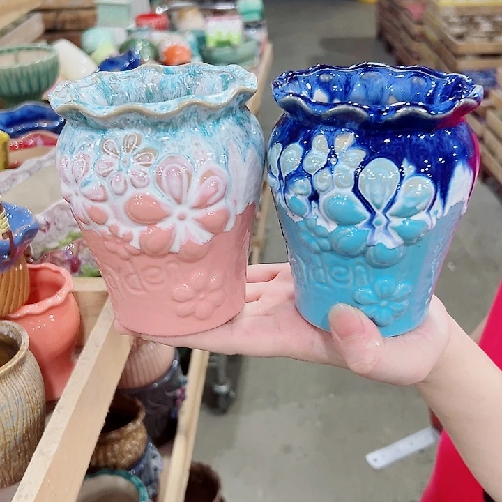 有孔.凑满10元包邮多肉陶瓷花盆！