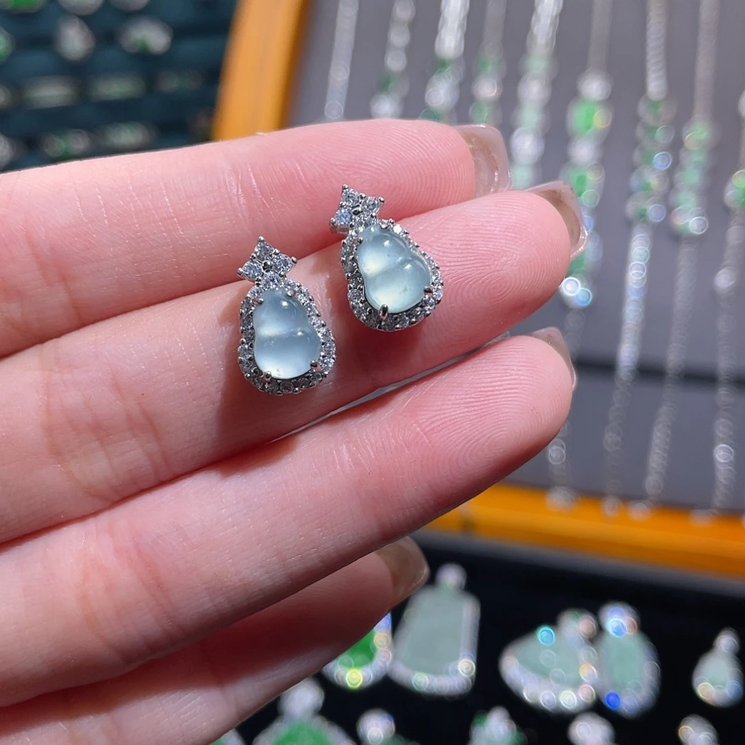 未镶嵌翡翠耳饰耳钉