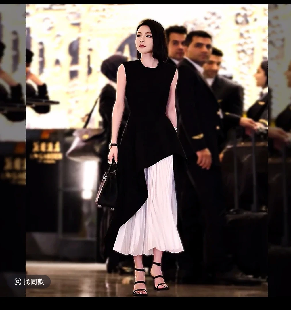 溶溶【花开月落】RONGRONG 原创高级感设计连衣裙   B7351-6.10 LRA