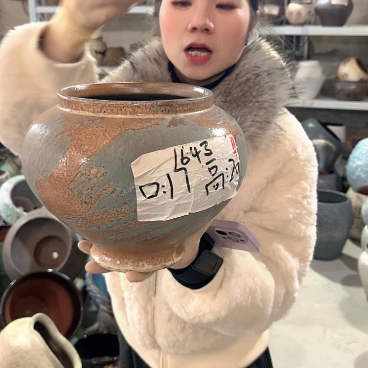 正品口17高21花盆……