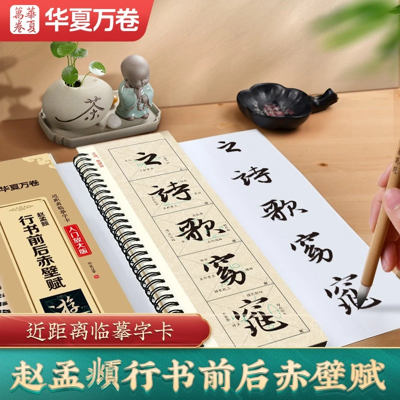 赵孟頫行书前后赤壁赋洛神赋入门放大版字卡赵孟俯行书毛笔字帖