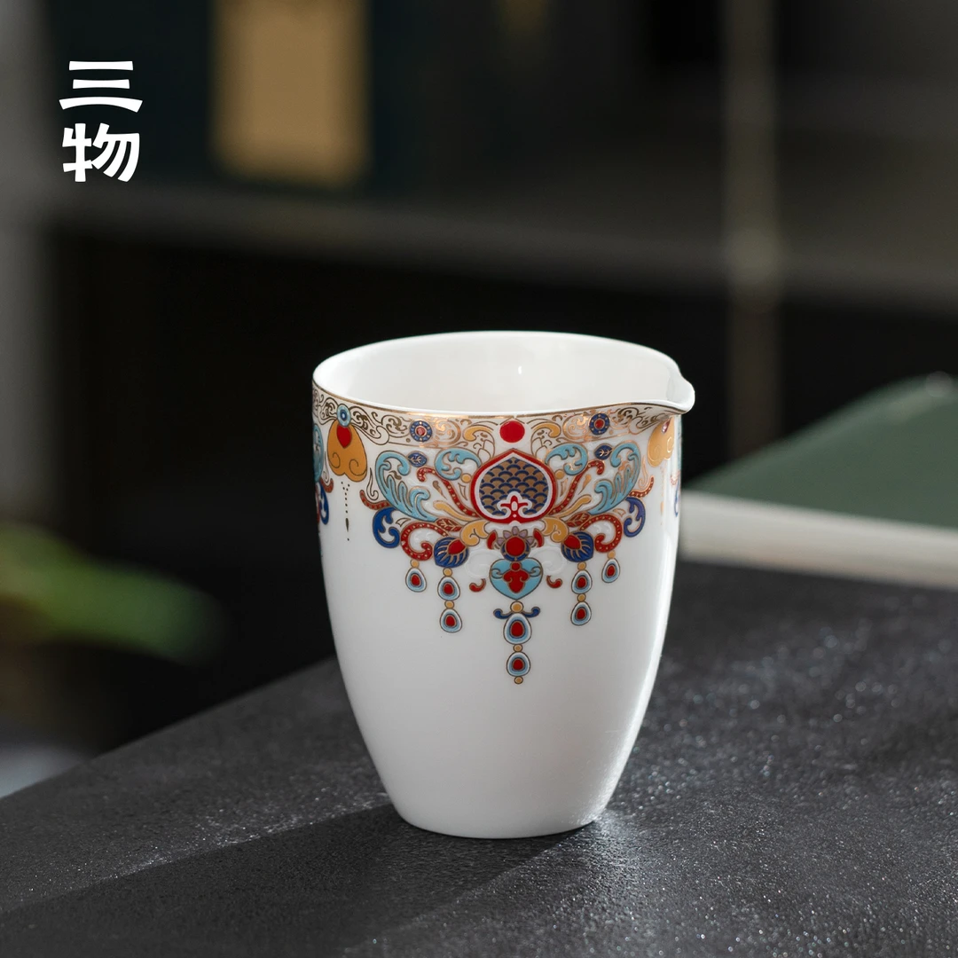 云裳公道杯陶瓷中式高档分茶器茶具配件单个茶海公杯家用功夫茶具