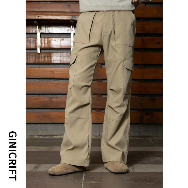GeneCraft「AC」杨洋同款大码工装裤美式重工多袋宽松直筒裤子男