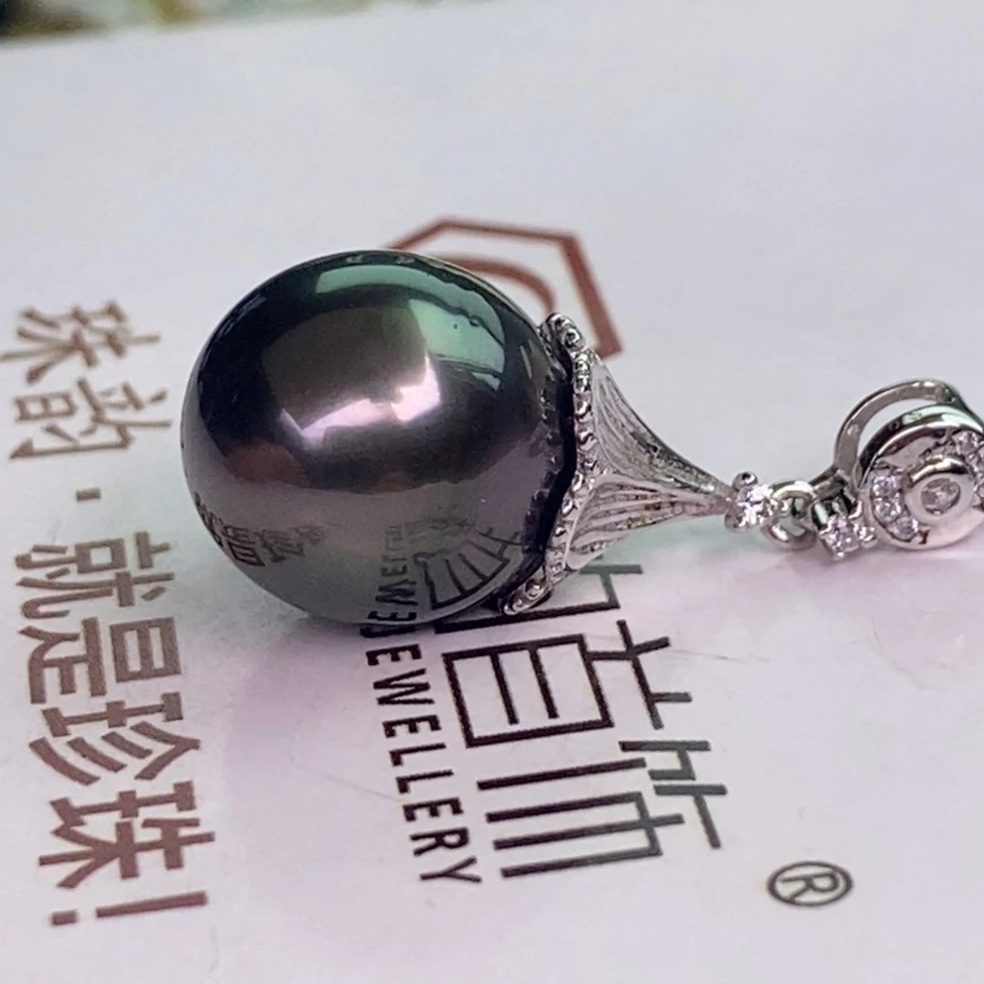 颈饰银S925镶嵌海水珍珠