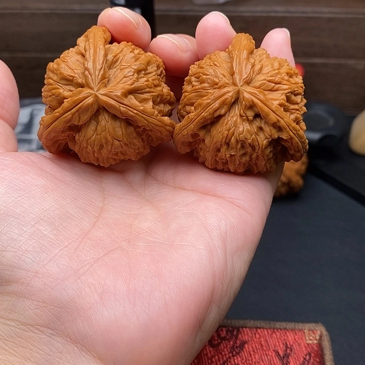 小***菊把件文玩核桃白奔