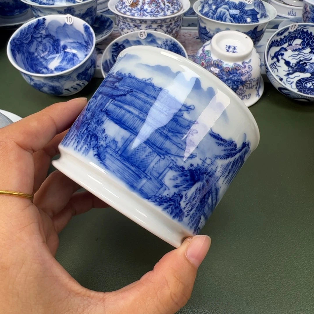 景德镇纯手工纯手绘茶具木木23