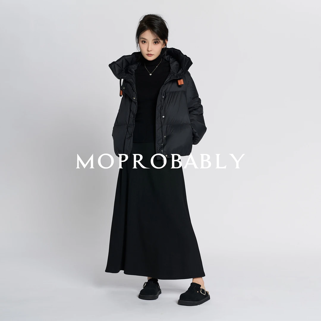 Moprobably李予诺「可栗」90白鸭绒简约百搭加厚保暖羽绒服L4468331