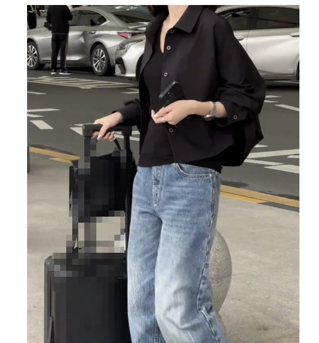 新款时尚气质百搭洋气休闲外套显瘦高腰裤子女装