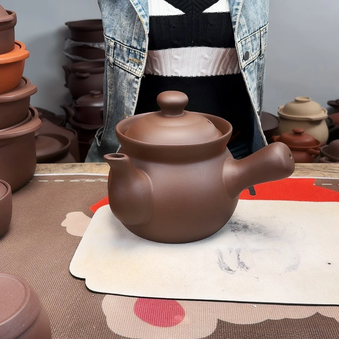 紫砂砂锅2.5升微微微瑕