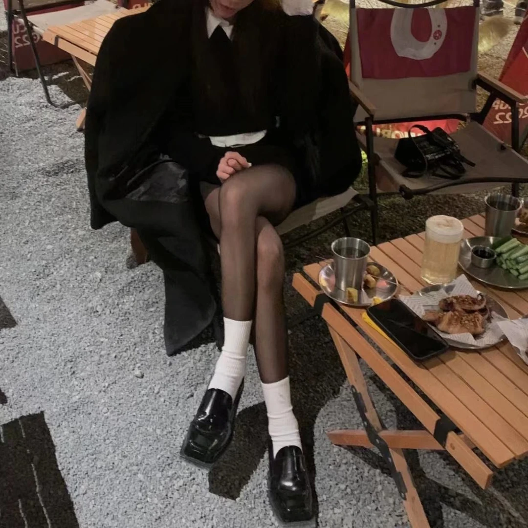 徐秋阳 时尚黑丝 纯欲百搭透肉感黑色黑丝