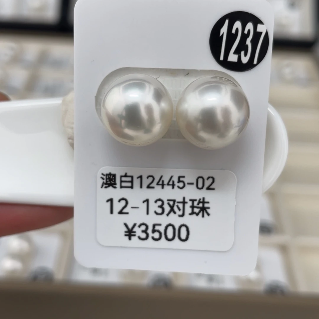 定制海水珍珠未镶嵌耳饰