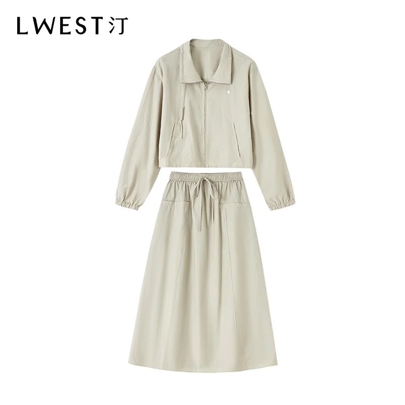 9258【备用链接】朗文斯汀纯色气质外套半裙套装DZMG4509C09258