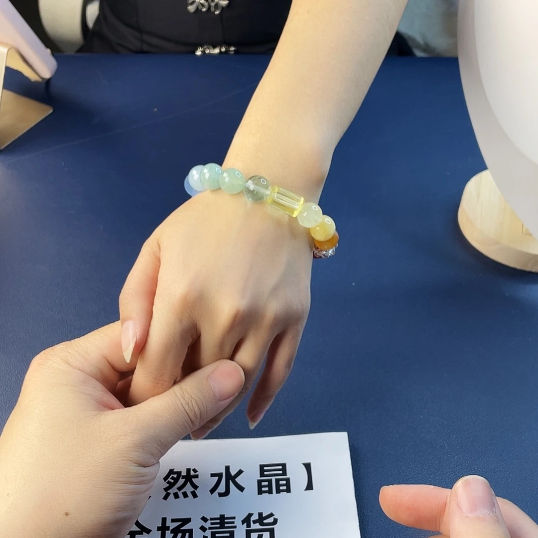 水晶手链银S925镶嵌
