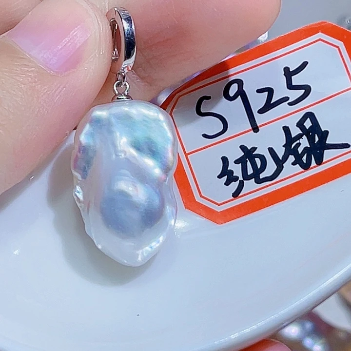 淡水珍珠银S925镶嵌颈饰