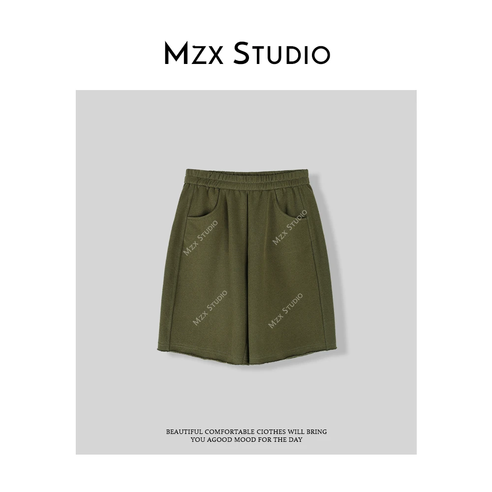 MZX 复古慵懒感 宽松松紧腰短裤KZ7653-F