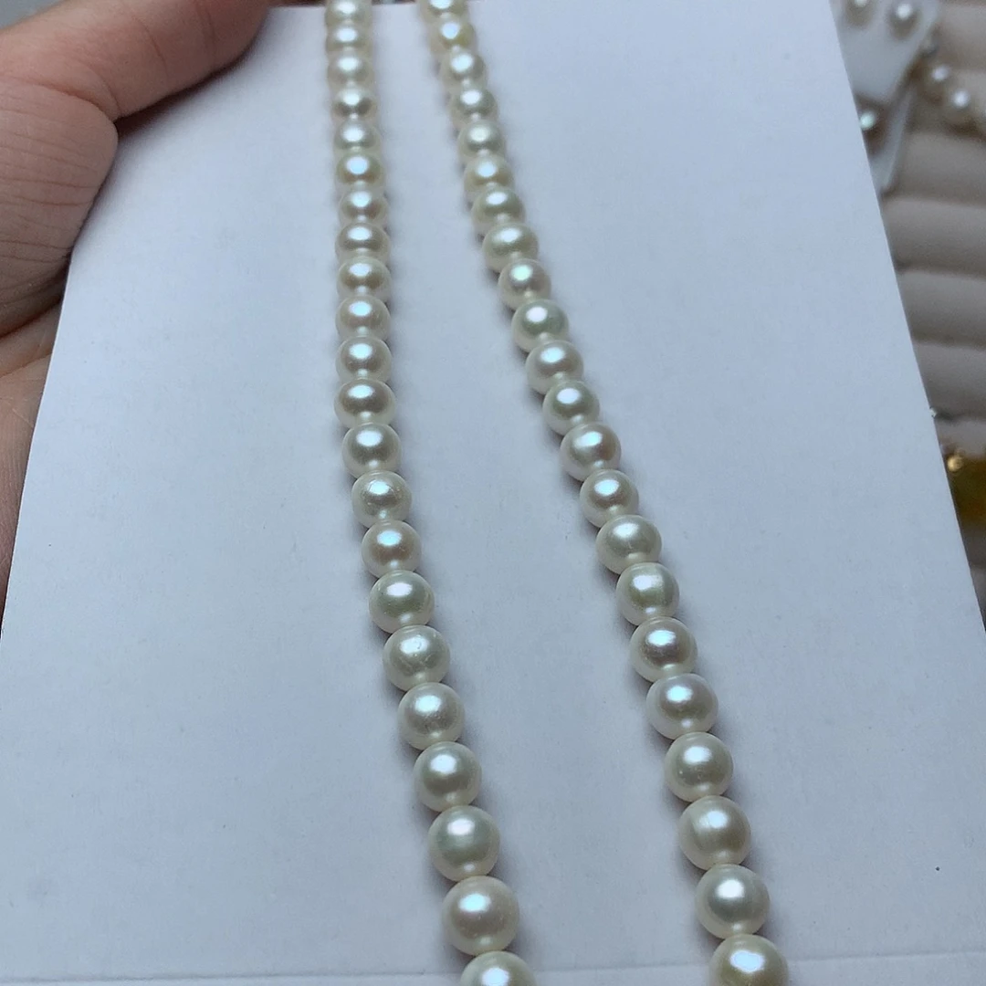 淡水珍珠7-8未镶嵌x40项链