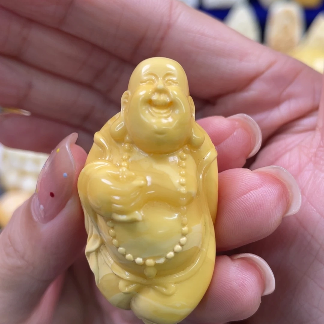 蜜蜡未镶嵌裸石琥珀蜜蜡雕刻件