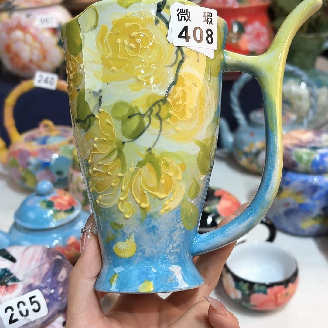 景德镇手绘高温釉下彩陶瓷茶具