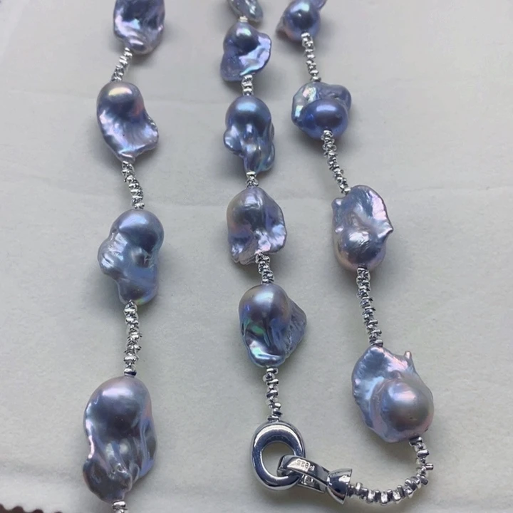 银S925镶嵌耳饰淡水珍珠三***^