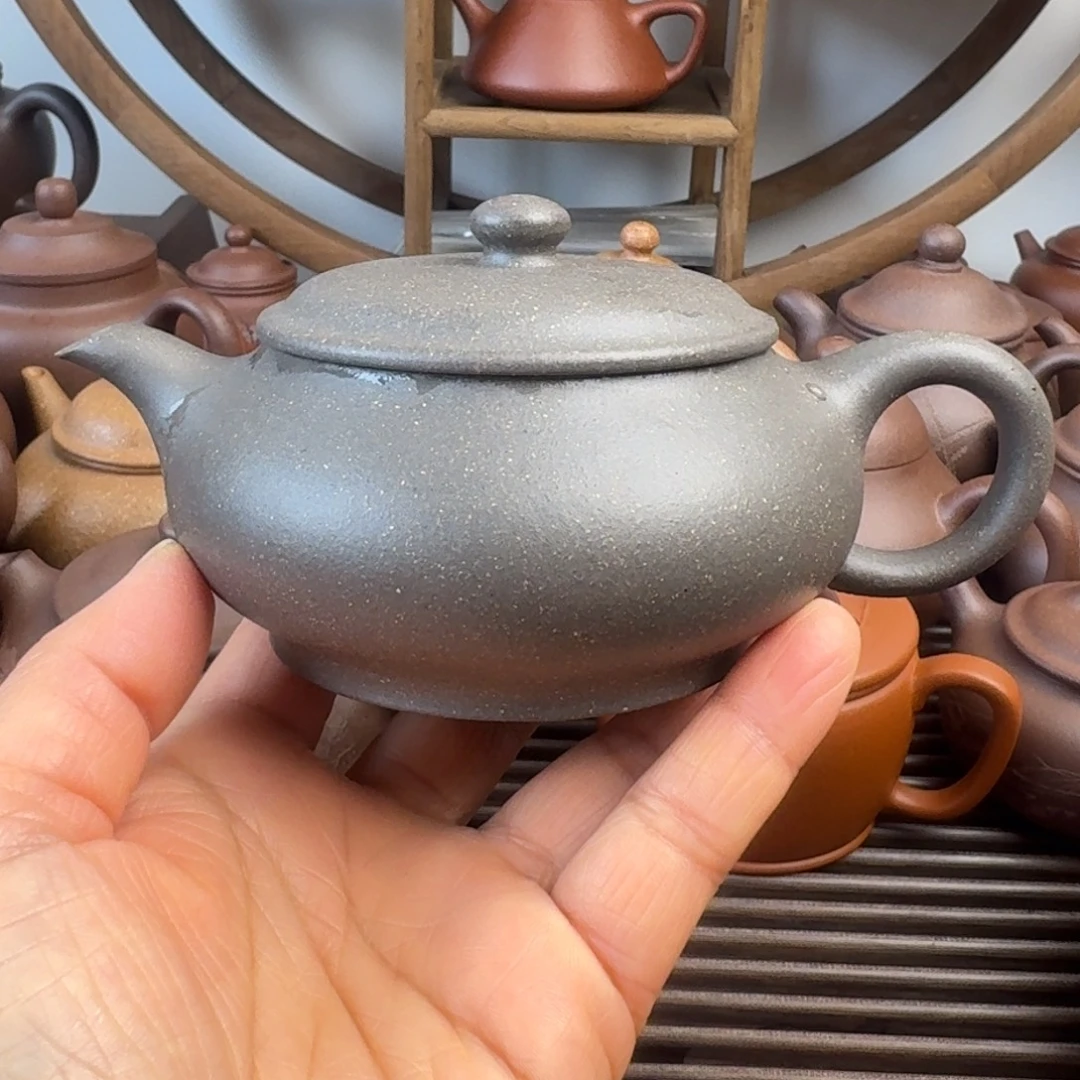 紫砂茶壶200cc明炉青段