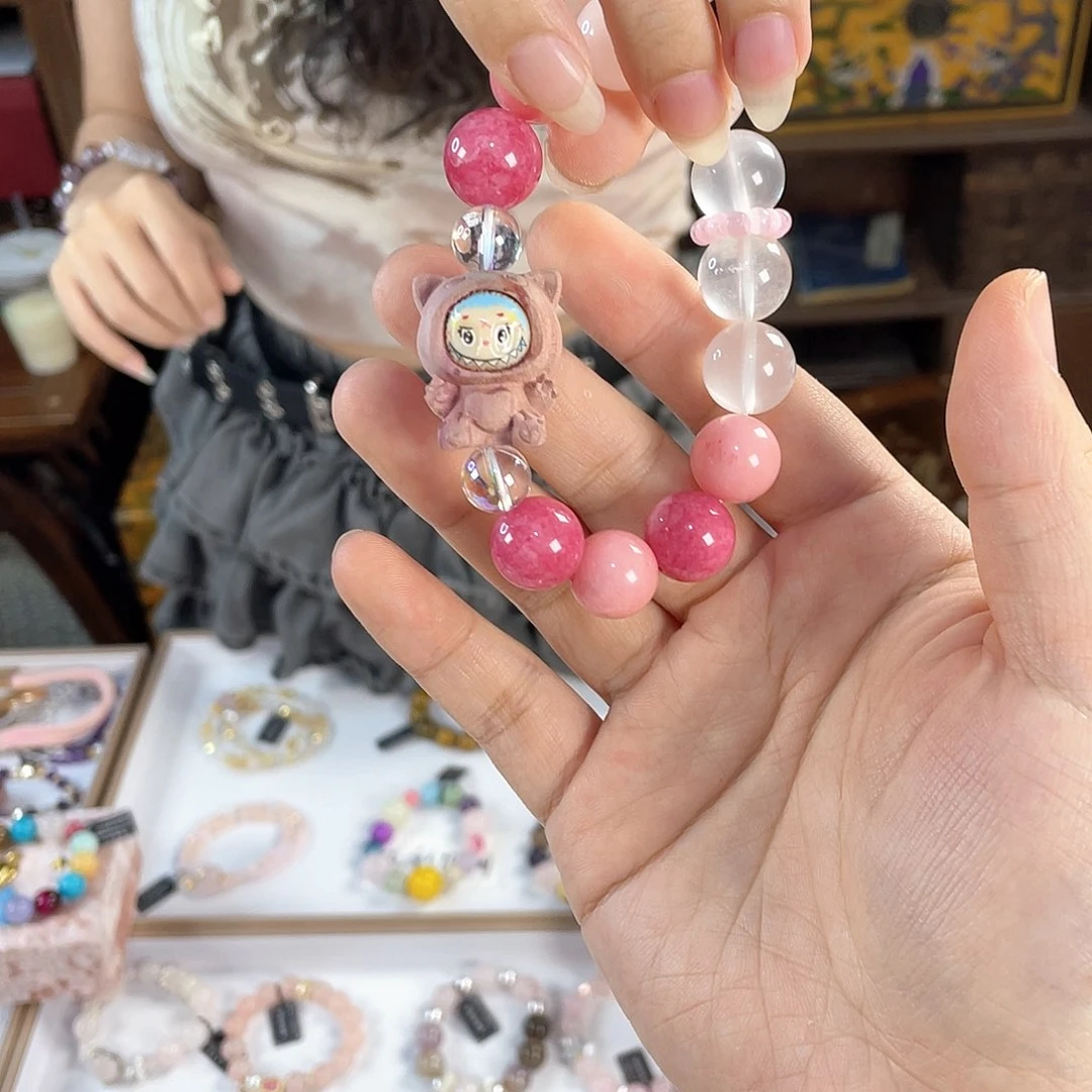 水晶手链银S925镀金镶嵌