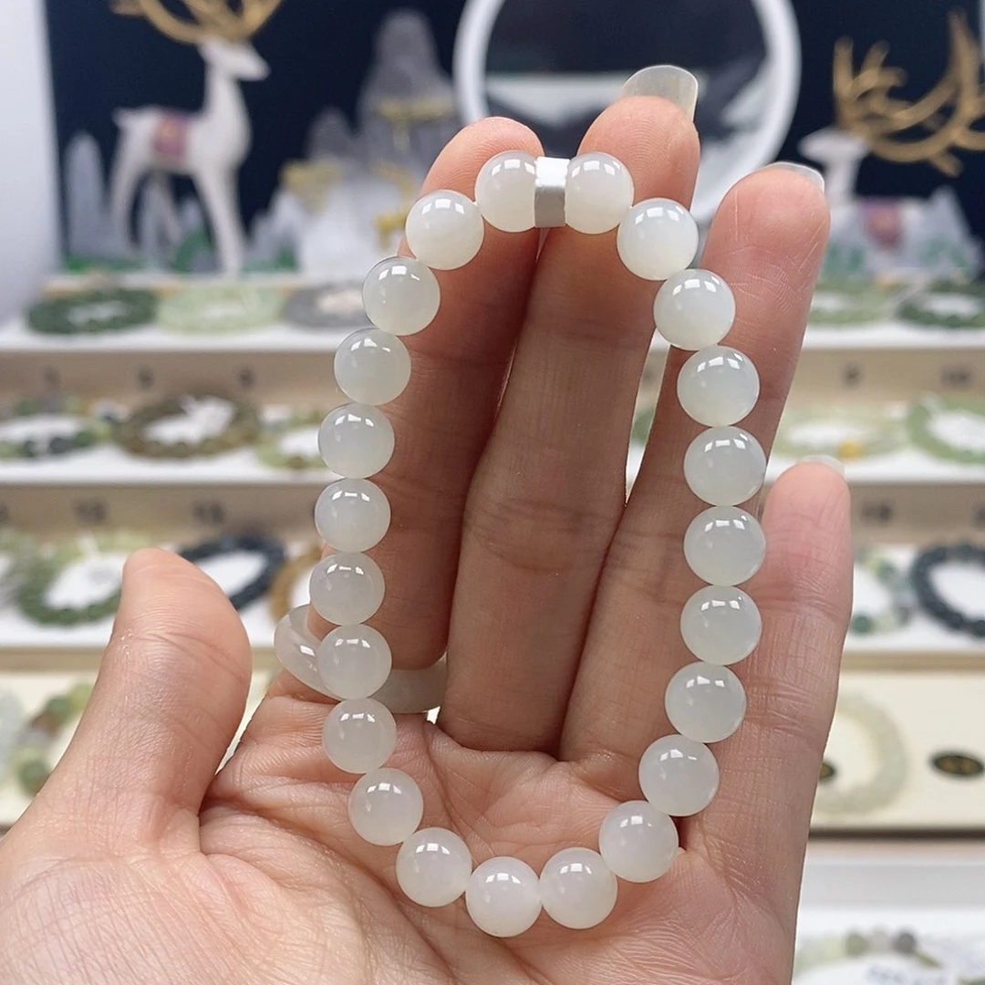 未镶嵌手链和田玉半**冰