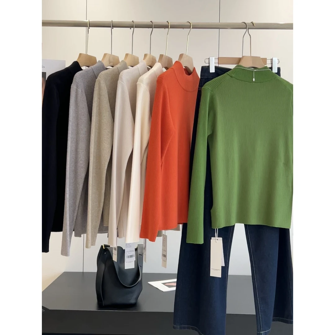 敲软乎！高弹百搭叠穿显瘦针织衫