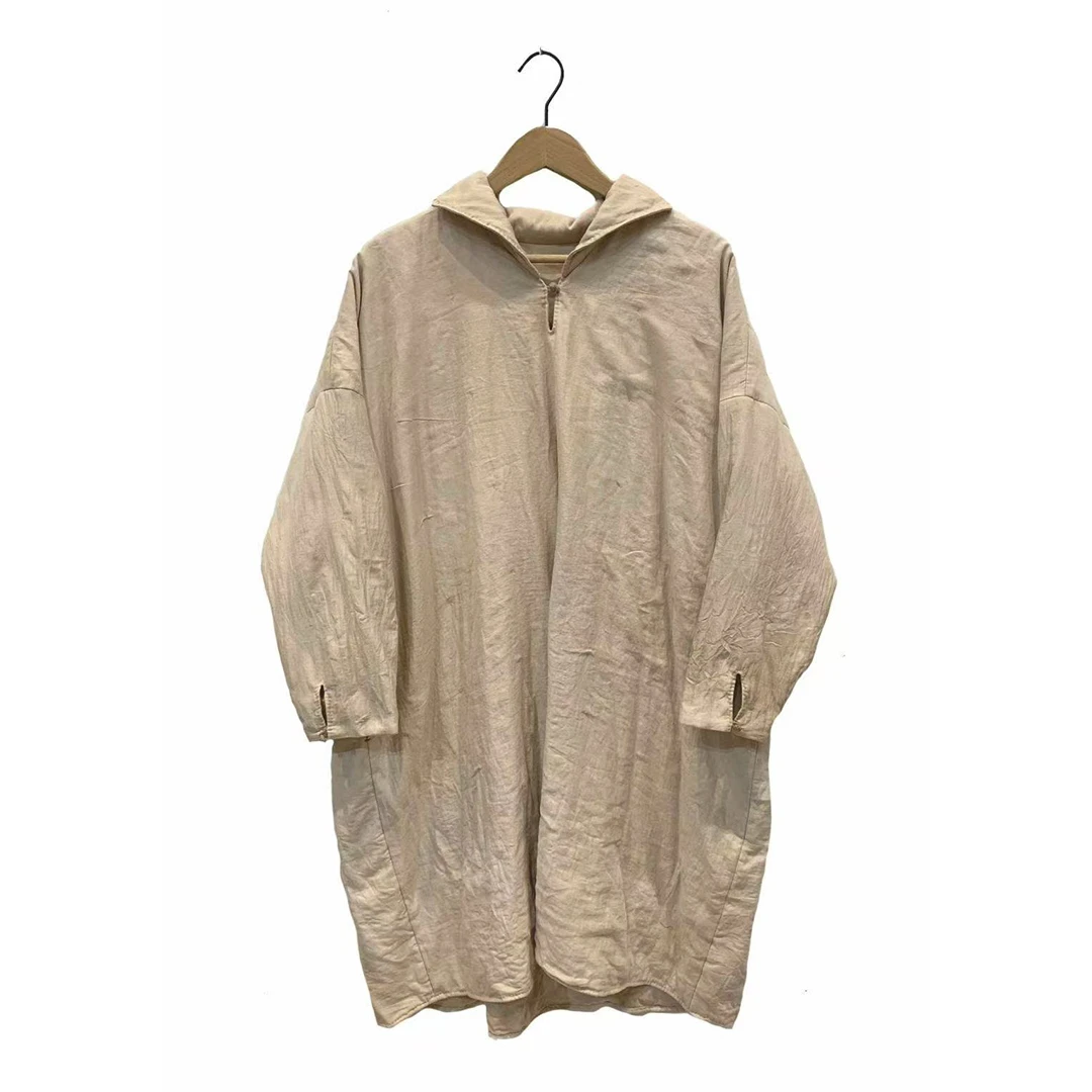 左岸迷香 Z24FW5016 布衣分享纯棉【连衣裙】原创小众复古套头长袍