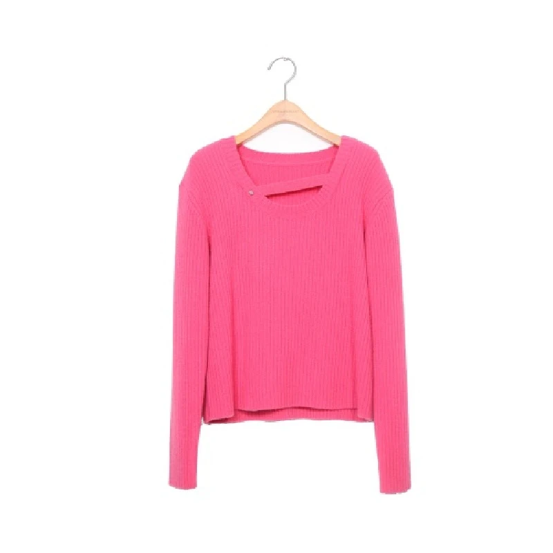 【达人专属】圆领毛针织衫3J821733D