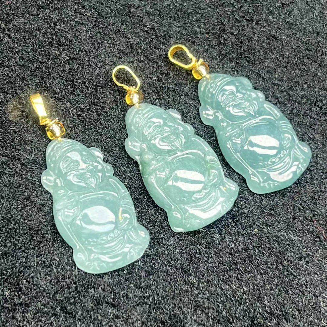 AT5206-A货翡翠财神吊坠-配绳-多样性发其一