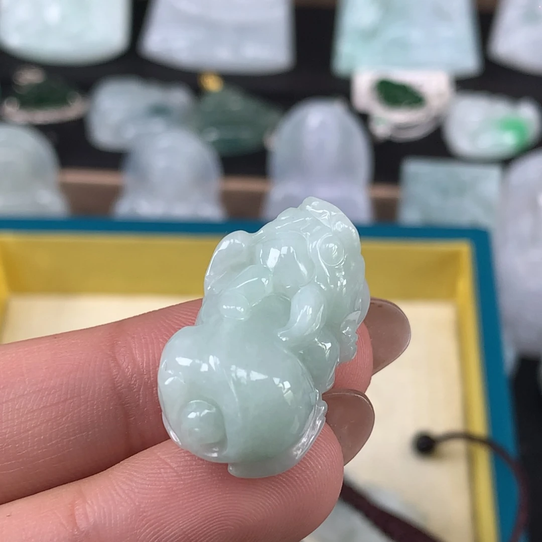 你***果翡翠未镶嵌颈饰貔貅