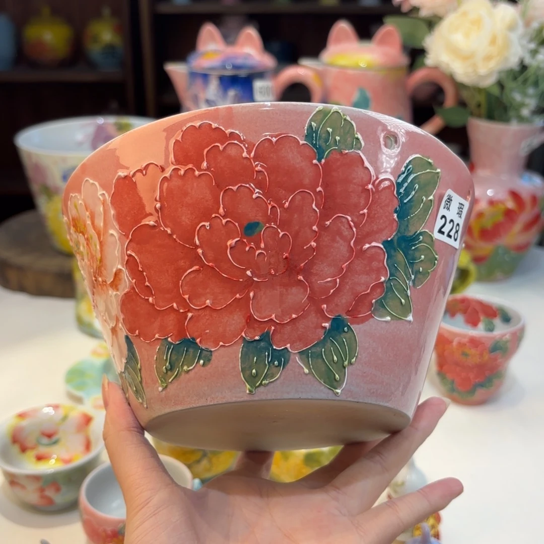 景德镇手绘高温釉下彩陶瓷茶具